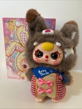 Baby Three 400% V2 Doll Toy Plush Series - Wolf Special Red Liquid Eyes